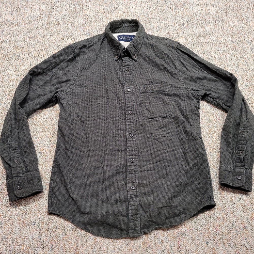 Abercrombie & Fitch Shirt Mens Medium Multi Plaid Soft‎ AF Flannel Button Down